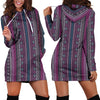 Purple Boho Stripes Womens Hoodie Dress