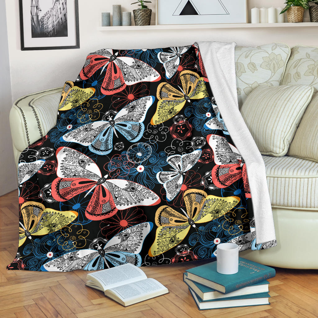 Colorful Butterflies Decor Blanket