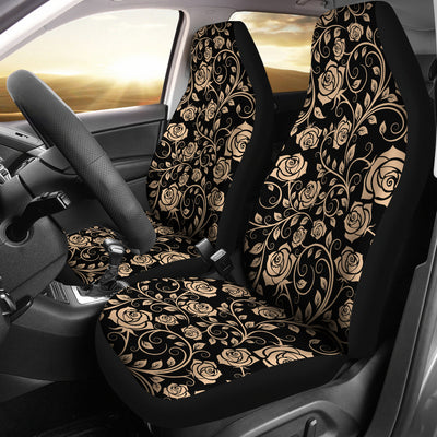Tan Roses Decor Car Seat Covers