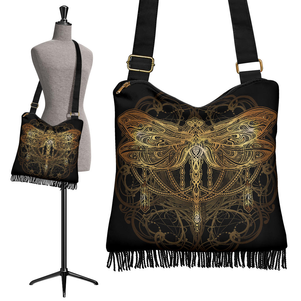 Spiritual Dragonfly Boho Crossbody Bag
