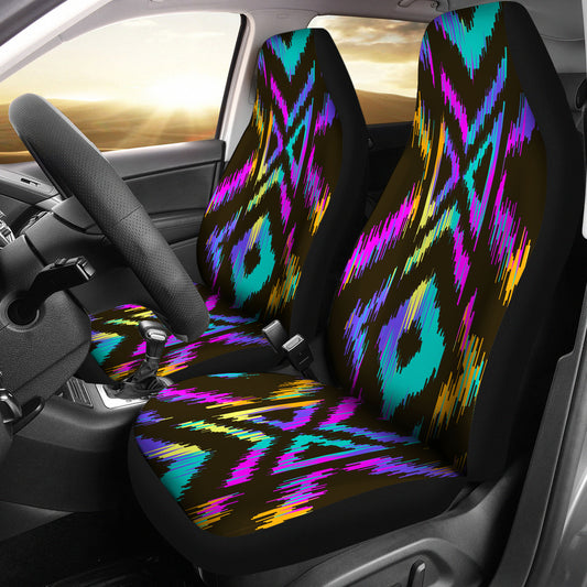 Neon Tribal Pattern Car Seat Covers