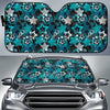 Turquoise Stars Car Sun Shade