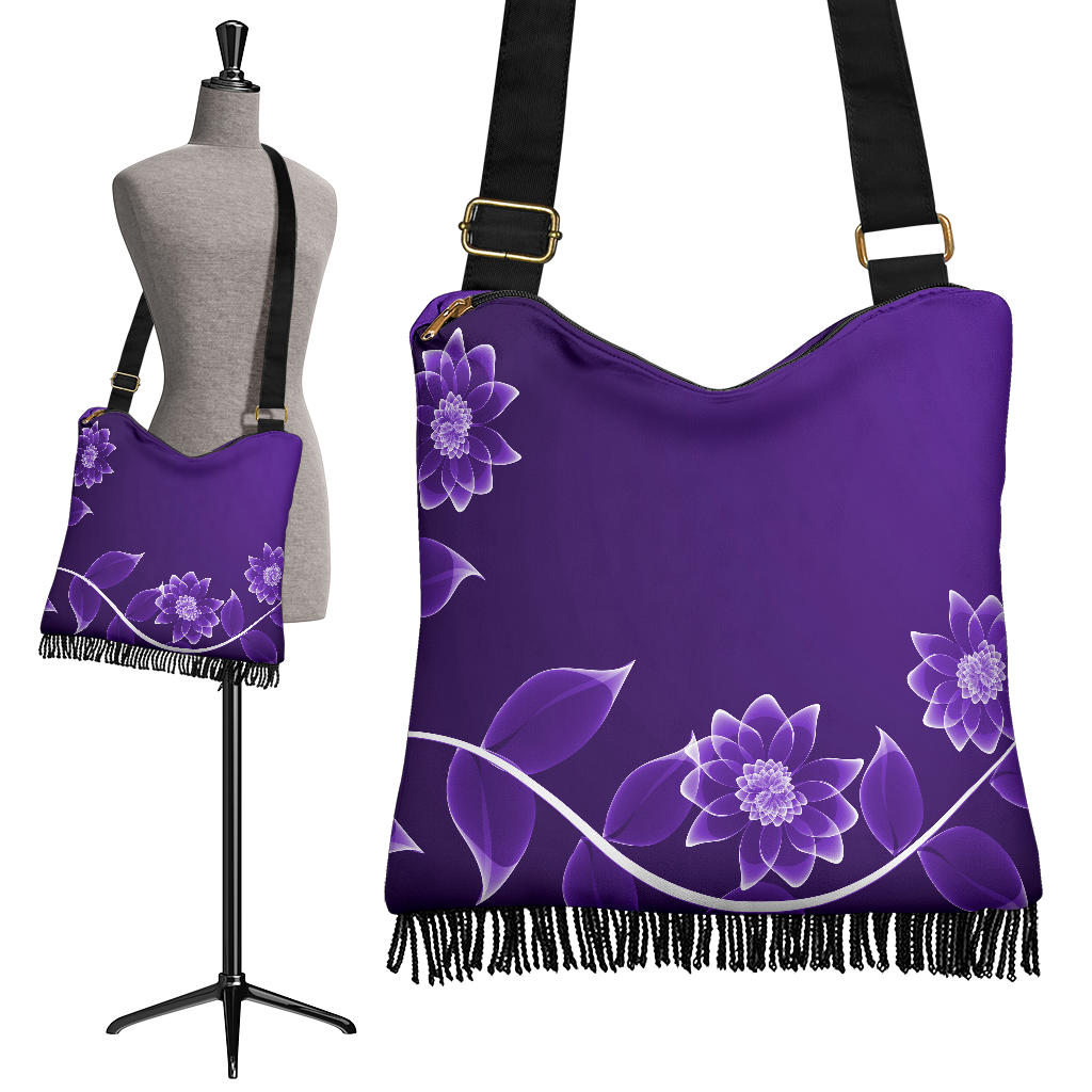 Purple Floral Crossbody Bag