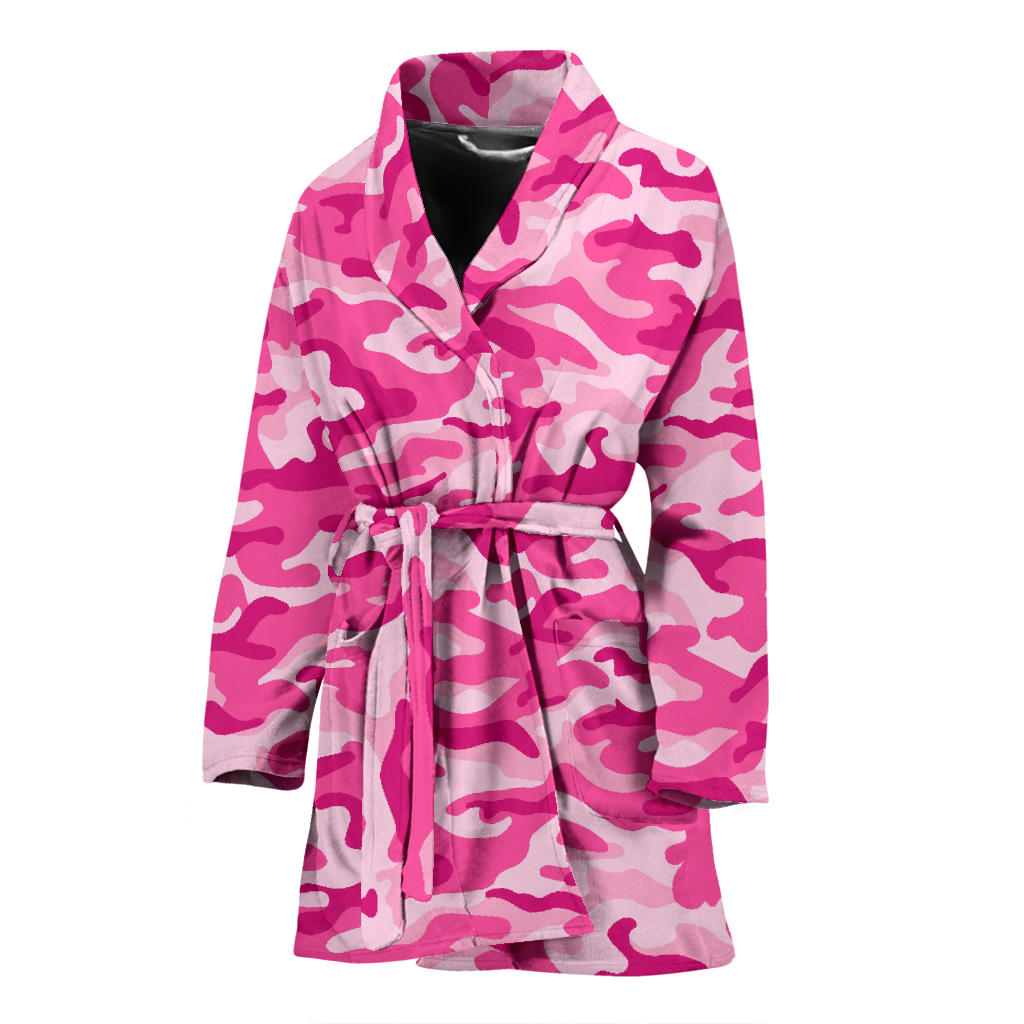 Womens Pink Camouflage Bath Robe