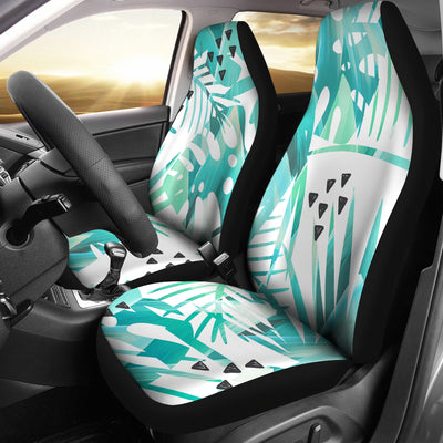 Teal Leaves Car Seat Covers