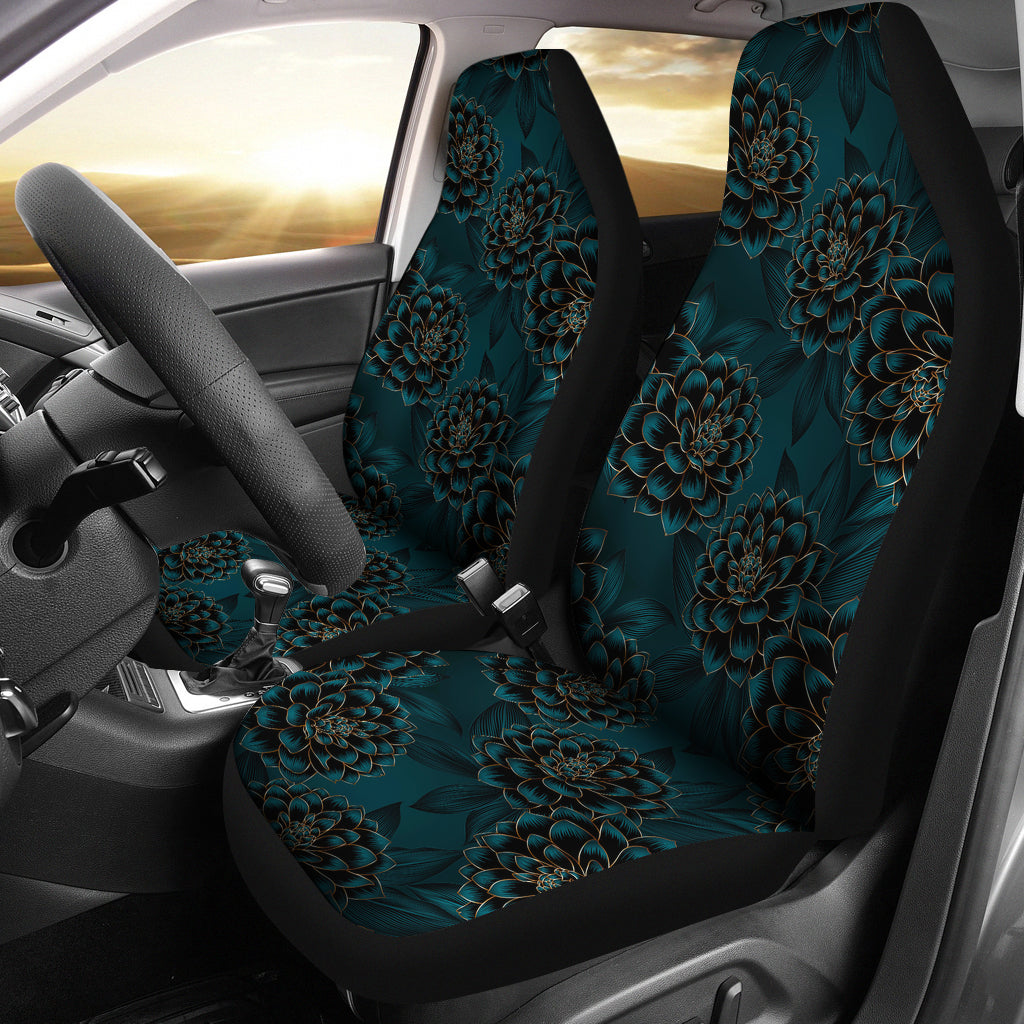 Dark Blossom Pattern Car Seat Covers