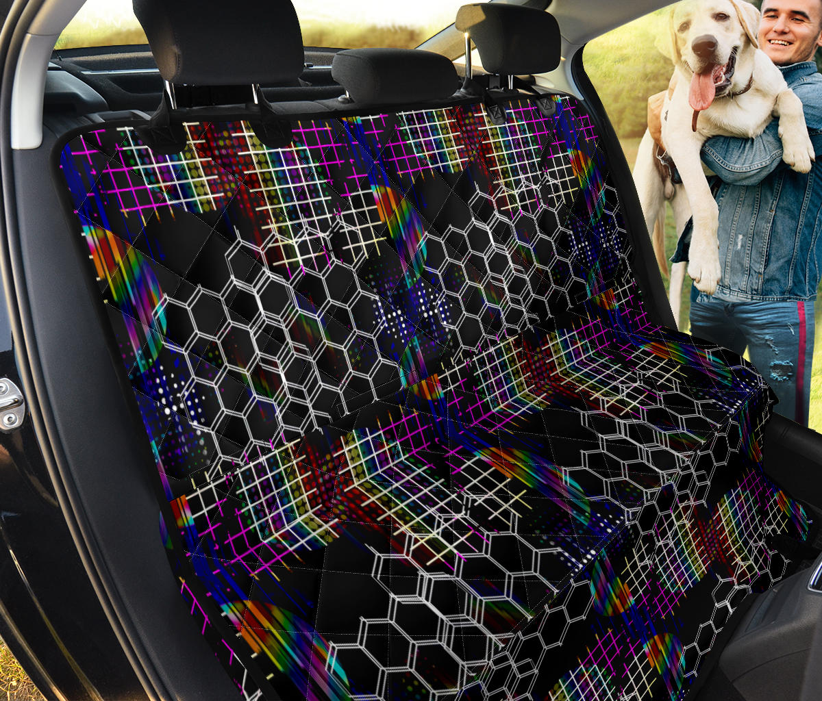 Honeycomb Abstract Car Back Seat Pet Cover