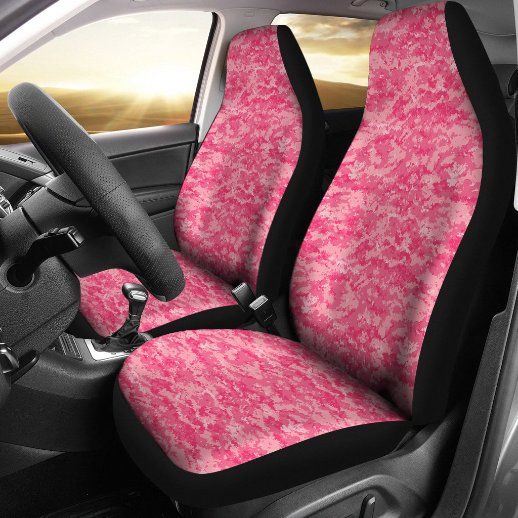 Pink Digital Camouflage Car Seat Covers