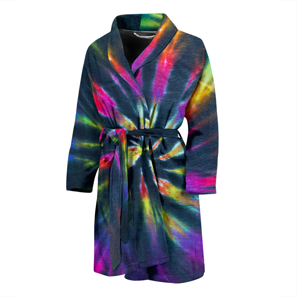 Mens Colorful Neon Tie Dye Bath Robe