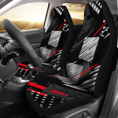 Black Red Abstract Car Seat Covers