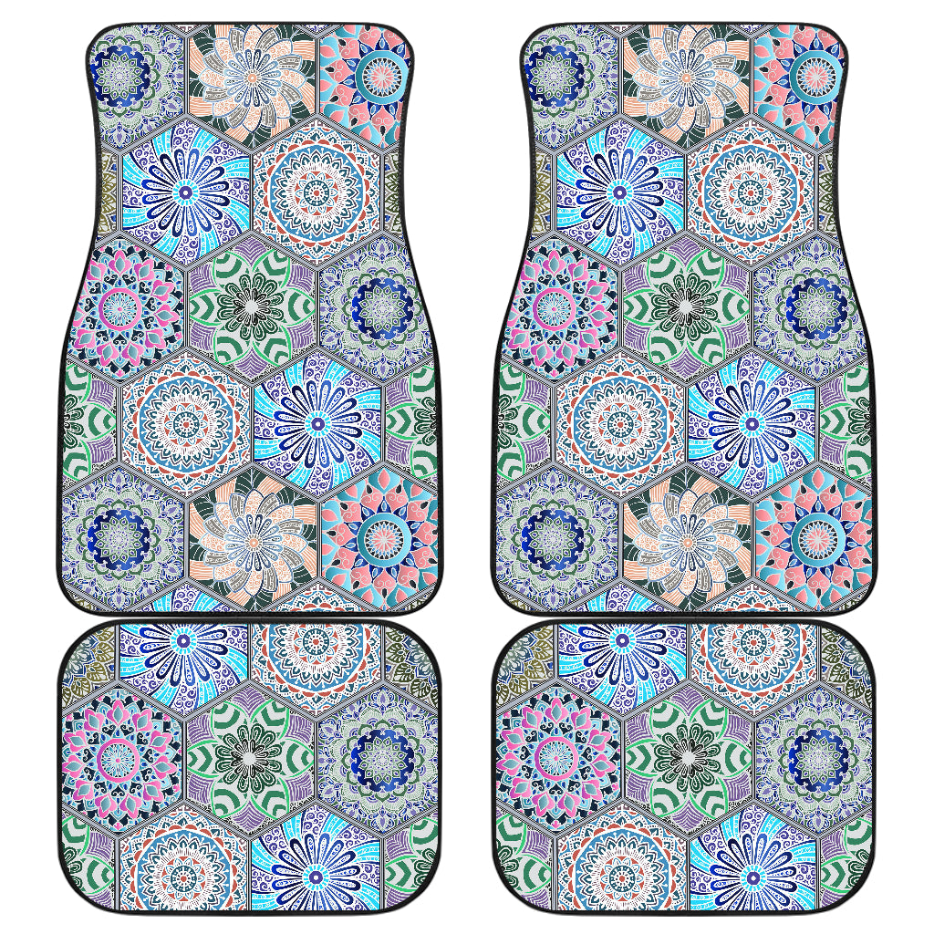 Mandalas Honeycomb Car Floor Mats