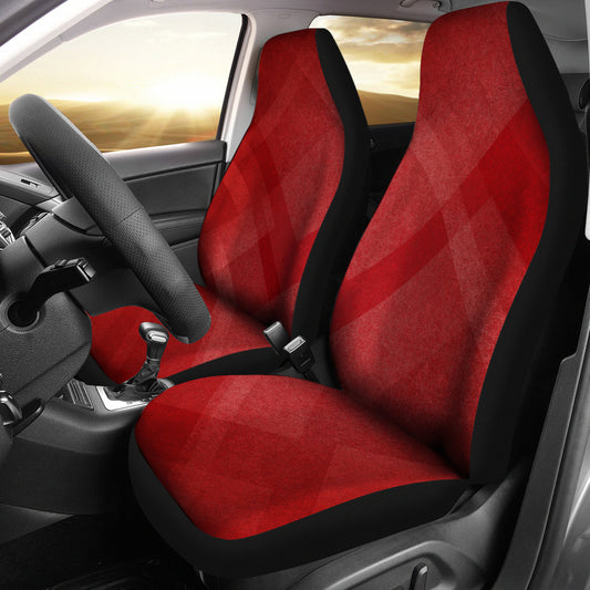 Red Diagonal Abstract Car Seat Covers