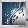 Blue & Grey Decor Shower Curtain