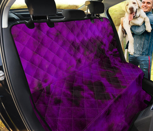Purple Tie Dye Print Grunge Car Back Seat Pet Cover