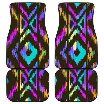 Neon Tribal Pattern Car Floor Mats