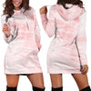 Pink Feathers Womens Hoodie Dress