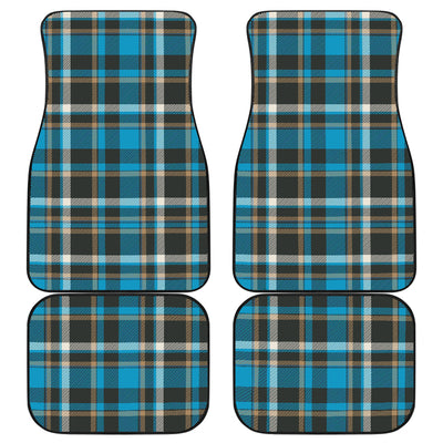 Blue Plaid Car Floor Mats