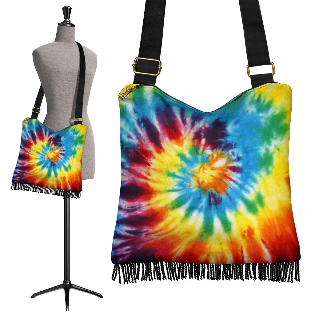 Colorful Tie Dye Abstract Art Crossbody Bag