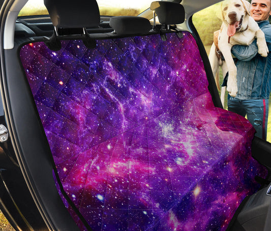 Purple galaxy Car Backseat Pet Cover