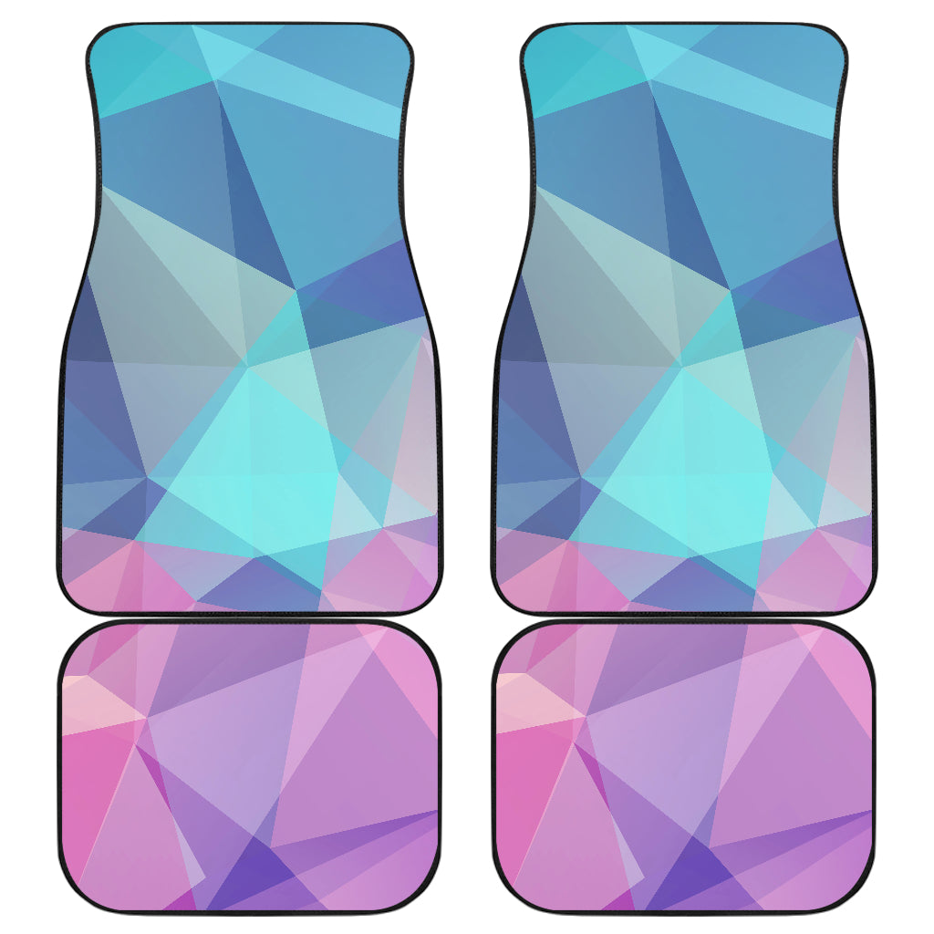 Pink Blue Abstract Triangles Car Floor Mats