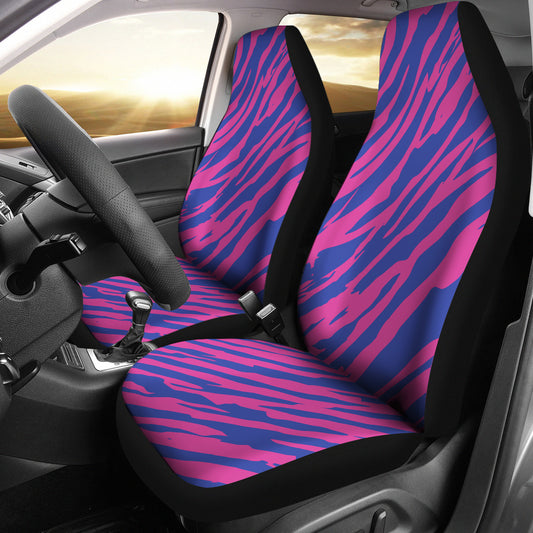 Blue & Pink Stripes Car Seat Covers