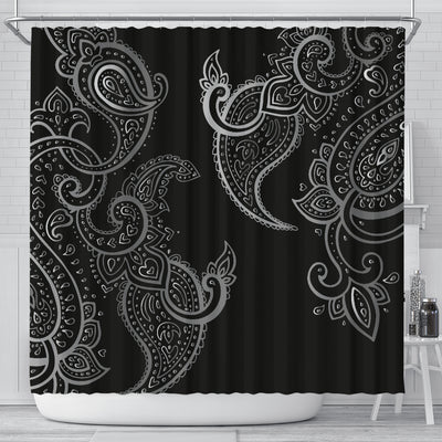 Grey Black Decor Shower Curtain