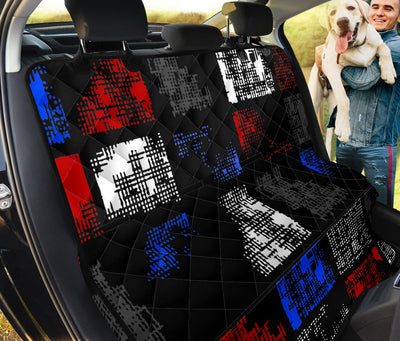 Abstract Blocks Car Back Seat Pet Cover