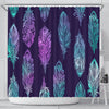 Neon Pink Feathers Shower Curtain