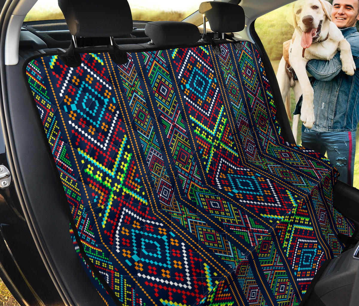 Colorful Ethnic Car Back Seat Pet Cover