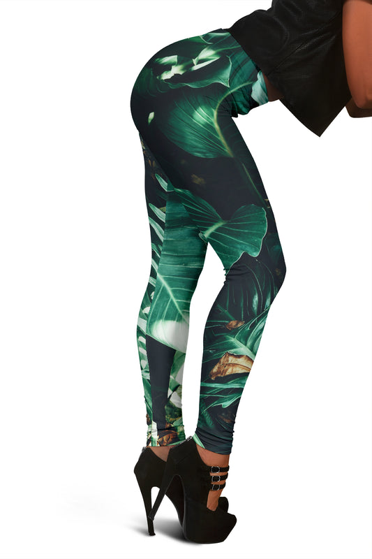Green Leaves Leggings