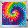Colorful Tie Dye Spiral Shower Curtain
