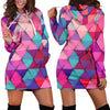 Colorful 3D Triangles Womens Hoodie Dress