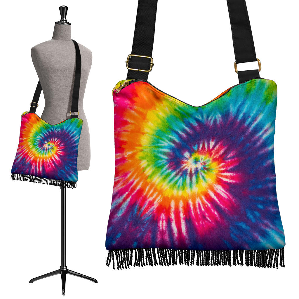 Colorful Tie Dye Spiral Crossbody Bag