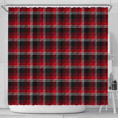 Red Plaid Shower Curtain