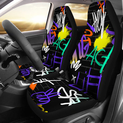 Colorful Graffiti Car Seat Covers