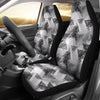 Grey Abstract Triangles Car Seat Covers