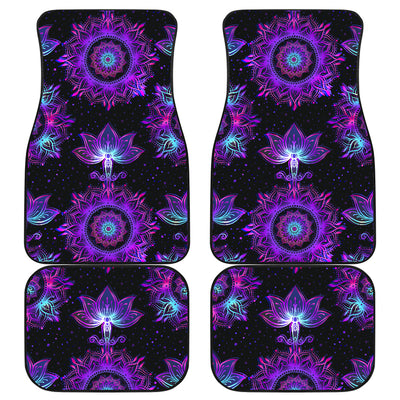 Purple Mandala Lotus Car Floor Mats