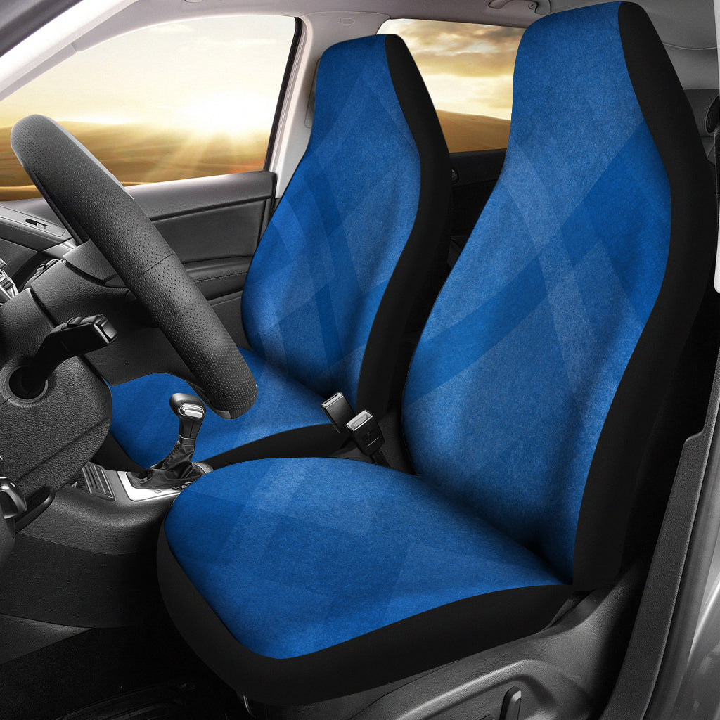 Blue Diagonal Abstract Car Seat Covers