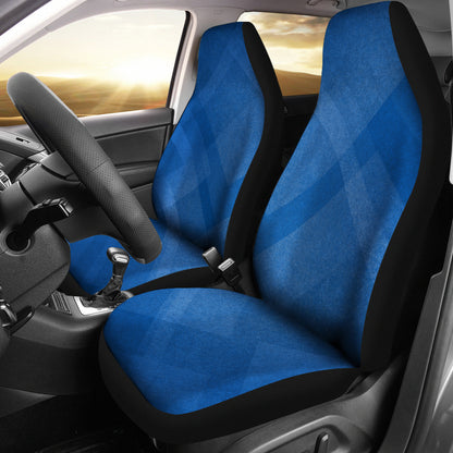 Blue Diagonal Abstract Car Seat Covers