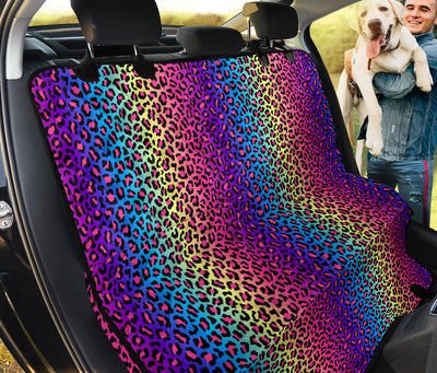 Colorful Leopart Print Car Back Seat Pet Cover