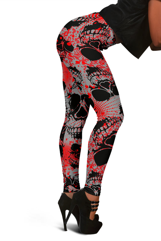 Red Skulls Leggings