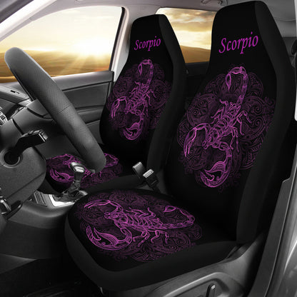 Purple Scorpion Car Seat Covers