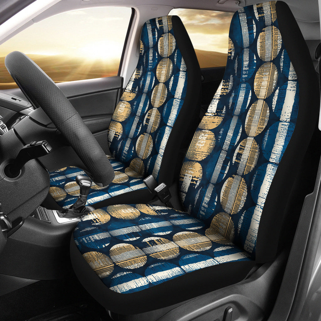 Abstract Circle Stripes Car Seat Covers