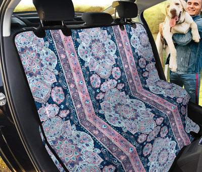 Pink Persian Print Car Back Seat Pet Cover