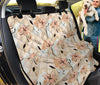 Beige Leaves Car Back Seat Pet Cover