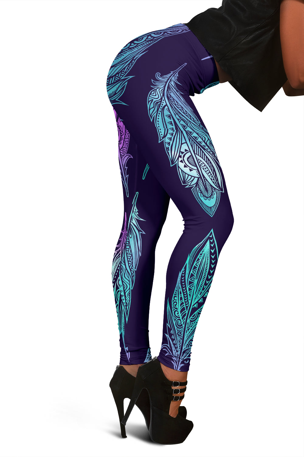 Neon Feathers Leggings
