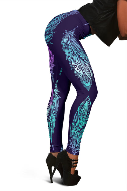 Neon Feathers Leggings