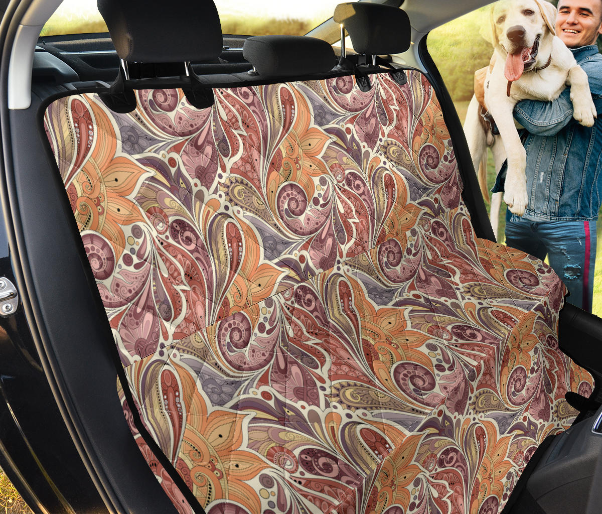 Brown Elegant Decor Car Back Seat Pet Cover
