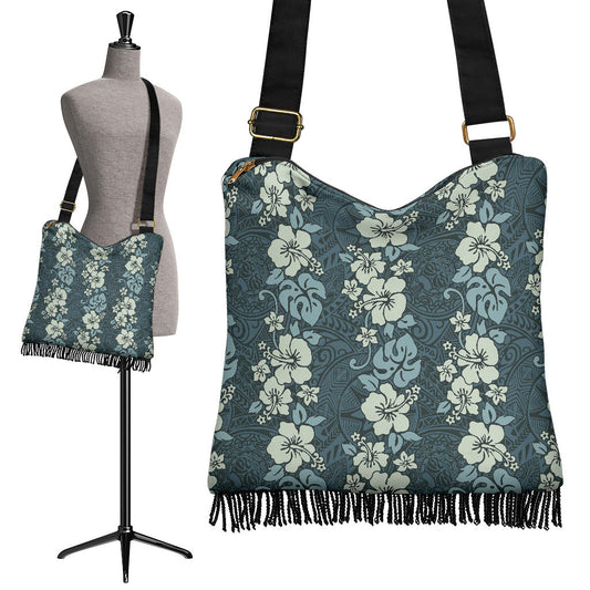 Floral Tribal Polynesian Crossbody Bag