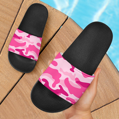 Pink Camouflage Slide Sandals
